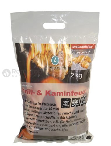 Grill és kandalló begyújtó, 2 kg (kb. 160 begyújtáshoz)