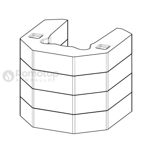 Hőtároló szett Romotop LERA C GH design kályhához