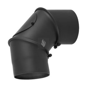   Ø150 mm 0-90° állítható füstcső könyök, tisztító nyílással, 2mm falvastagsággal