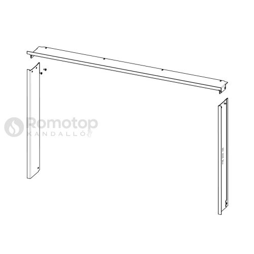 RAM11 takarókeret Romotop HEAT H3LF - HT3LF kandallóbetéthez 