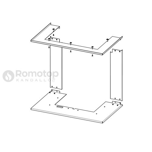 RAM12 takarókeret Romotop HEAT HC3LE kandallóbetéthez 