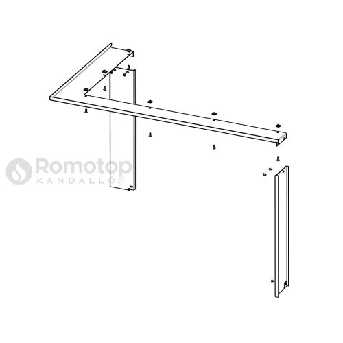 RAM11 takarókeret Romotop HEAT H R/L 3LF kandallóbetéthez