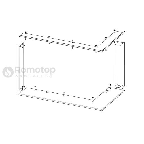 RAM12 takarókeret Romotop HEAT H R/L 3LF kandallóbetéthez