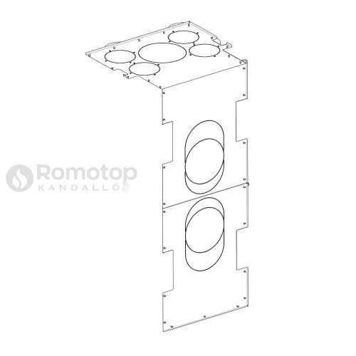 Konvekciós burkolat Romotop Impression IC2LF kandallóbetéthez