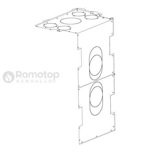Konvekciós burkolat Romotop Impression IC2LG kandallóbetéthez