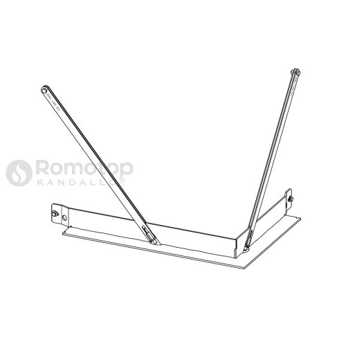 RAM15 terhelhető beépítést elősegítő felső fémkeret Romotop Impression I R/L 2LF kandallóbetéthez