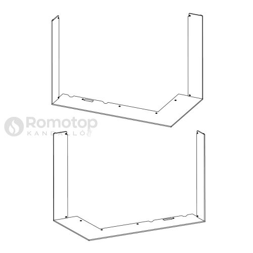 RAM14 takarókeret Romotop Impression I R/L 2LG kandallóbetéthez