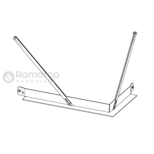 RAM15 terhelhető beépítést elősegítő felső fémkeret Romotop Impression I R/L 2LG kandallóbetéthez