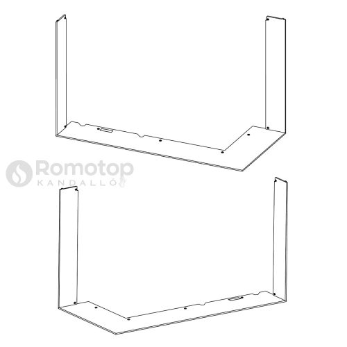RAM14 takarókeret Romotop Impression I R/L 2LH kandallóbetéthez