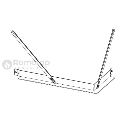 RAM15 terhelhető beépítést elősegítő felső fémkeret Romotop Impression I R/L 2LH kandallóbetéthez