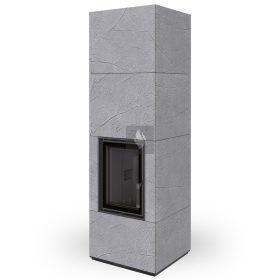   Romotop NORDAC hőtárolós 61 Thermaline világos szürke Design kandalló fekete béléssel